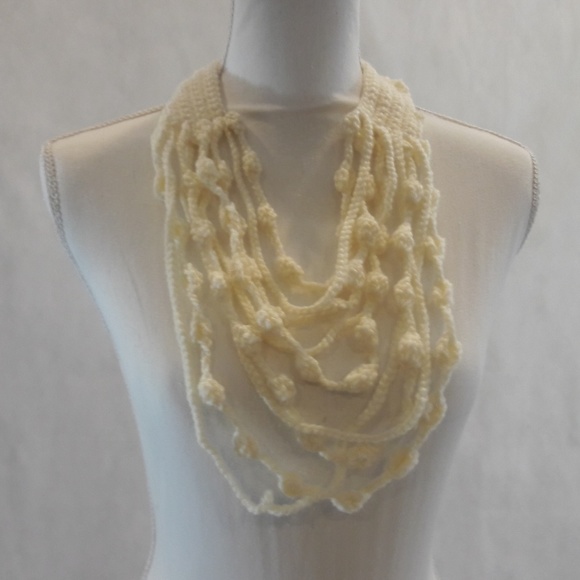 Maxi Collar, Necklace, Handcrafted, Crochet - Picture 1 of 2